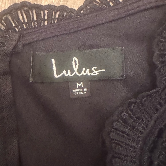 Like New Lulu's Black Lace Mini Dress Size Medium - Picture 8 of 8